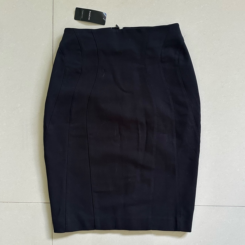Bebe Elegant Black Pencil Skirt